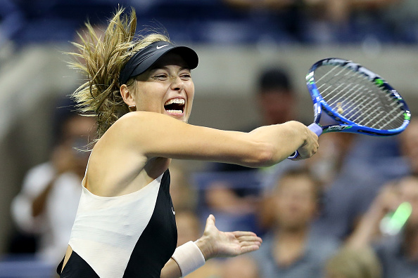 Maria Sharapova in action during her second round match at the US Open. Photo: Getty Images/Alex Pantling