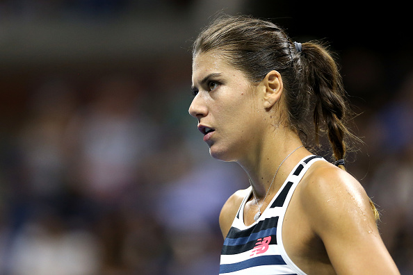Sorana Cirstea in action during her second round match at the US Open. Photo: Getty Images/Alex Pantling