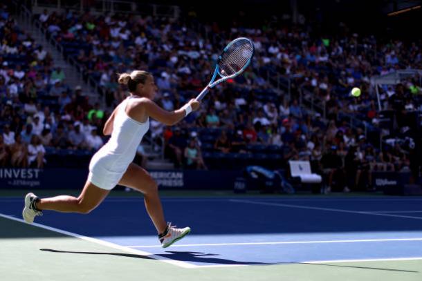 Cibulkova in action during her third round victory (Getty Images/Al Bello)