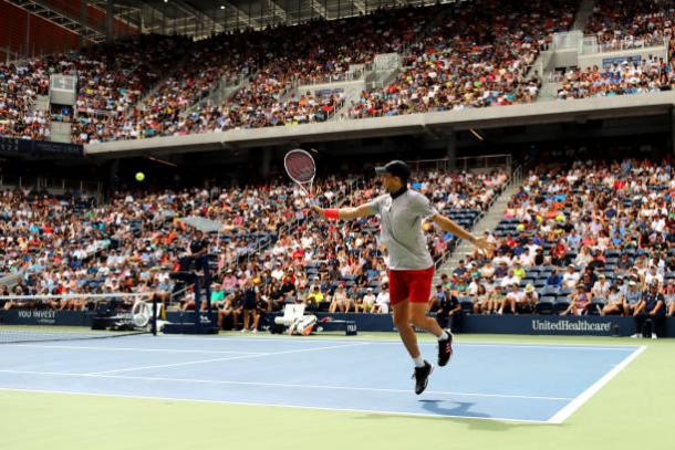 Thiem hit 42 winners on a successful day at the US Open (Getty Images Sport/Elsa)