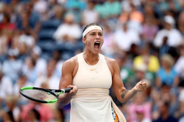 Sabalenka played a good match, but was broken by Osaka in the contest's final game (Getty Images/Julian Finney)