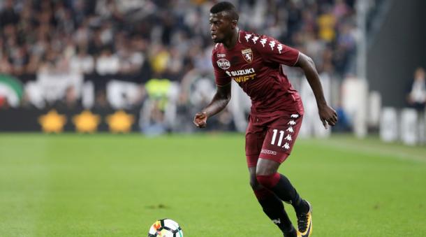 Niang en el partido de liga de esta temporada con el Torino en el derby della Mole | Foto:Gettyimages
