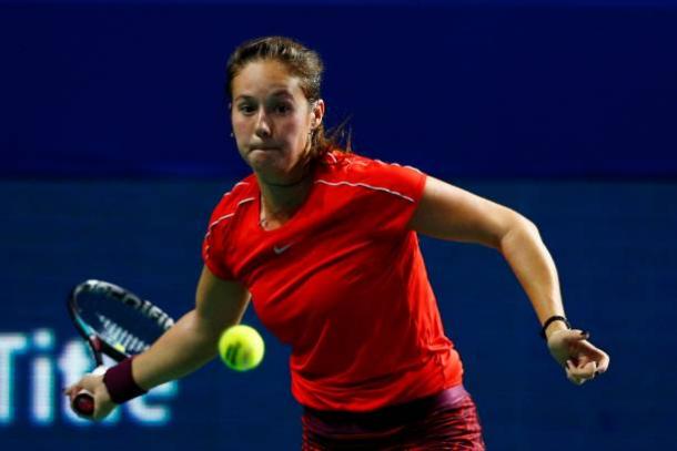 Daria Kasatkina was struggling to handle the power in the first half of the match | Photo: Getty Images / Anadolu Agency