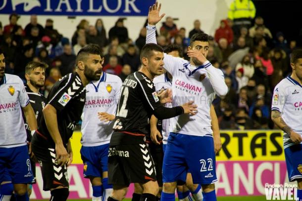 Diego Rico en el último partido ante el Albacete // Foto: Andrea Royo,VAVEL