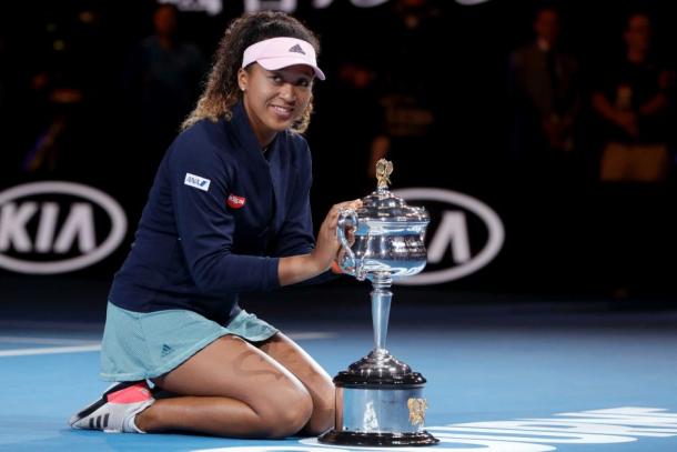 World number one at the time, the Japanese star claimed her second consecutive major title in Melbourne last year/Photo: Mark Schiefelbein