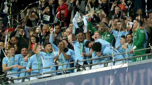 Manchester City celebra la Carabao Cup. Fuente: Mancity.com