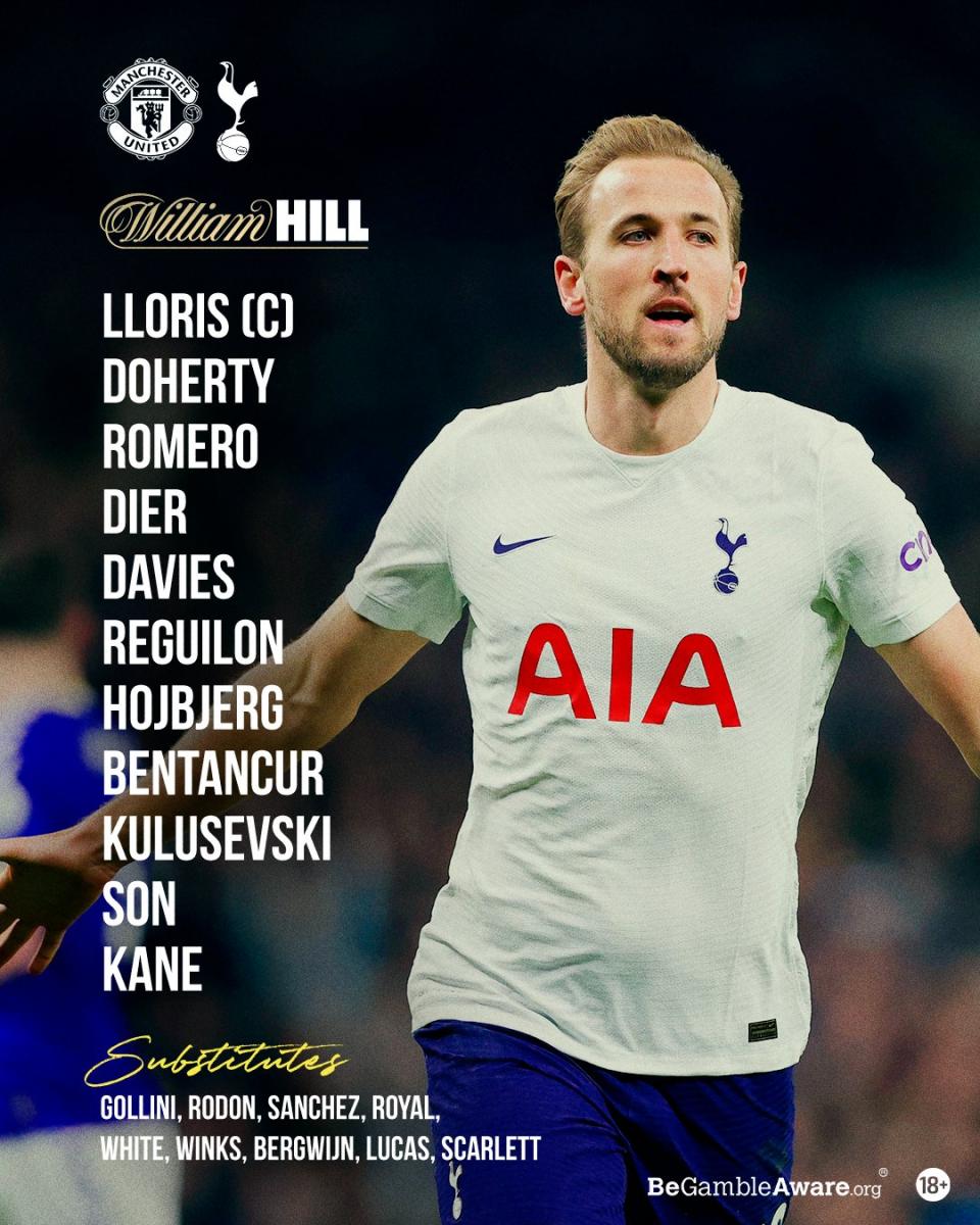 11 inicial de Tottenham/Imagen: SpursOfficial
