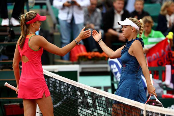Daniela Hantuchova after beating Caroline Wozniacki at the French Open in 2011 (Getty/Clive Brunskill)
