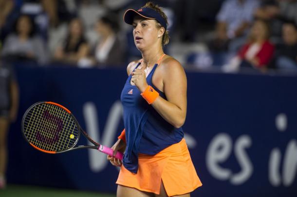 Anastasia Pavlyuchenkova celebrates winning a point | Photo: Abierto Monterrey