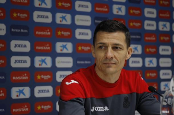 Constanin Galca en rueda de prensa este martes (Imagen: RCD Espanyol)
