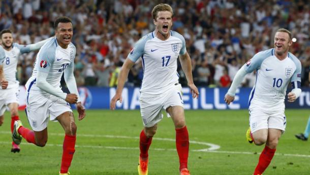 Dier celebrando el gol ante Rusia. Foto: Sky Sports