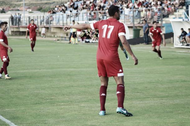 Aridane se asentó como el Hombre del Partido tras anotar dos goles en la segunda parte. Autor: Isaac Llamazares.