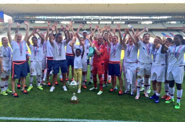 Lyon didn't end the season with a win, but they still had plenty to celebrate ahead of Thursday's Champions League final. (Photo: Olympique Lyonnais)