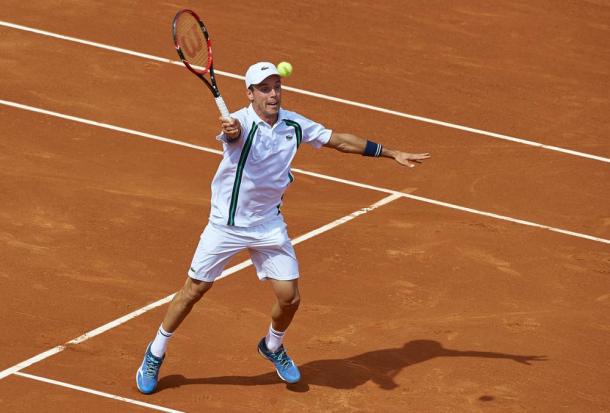 Roberto Bautista Agut in action against Karen Khachanov (Photo: Barcelona Open Banc Sabadell), which he lost