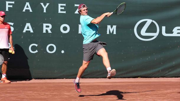 Tommy Paul in action at the US Men's Clay Court Championships (Photo:ATP)