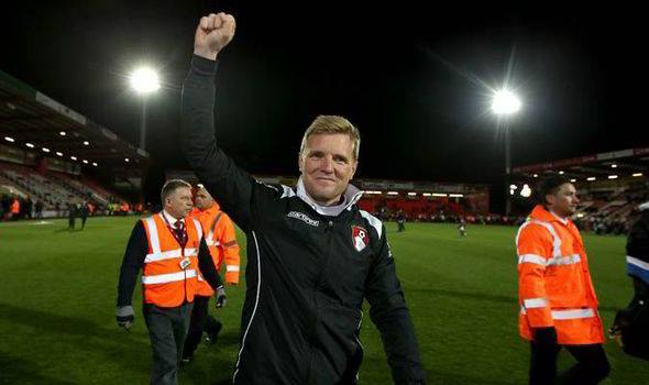 Howe celebrating promotion to the Premier League - Source: Press Association