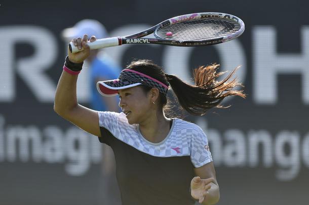 Ozaki fails to serve out the first set | Photo: Ricoh Open