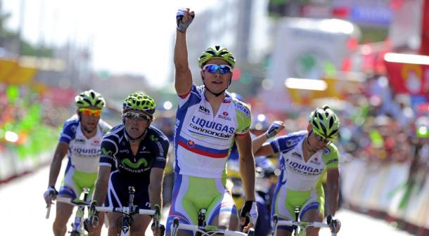 Sagan ganó en en un reducido sprint en Córdoba durante la Vuelta 2011 | Foto: AFP