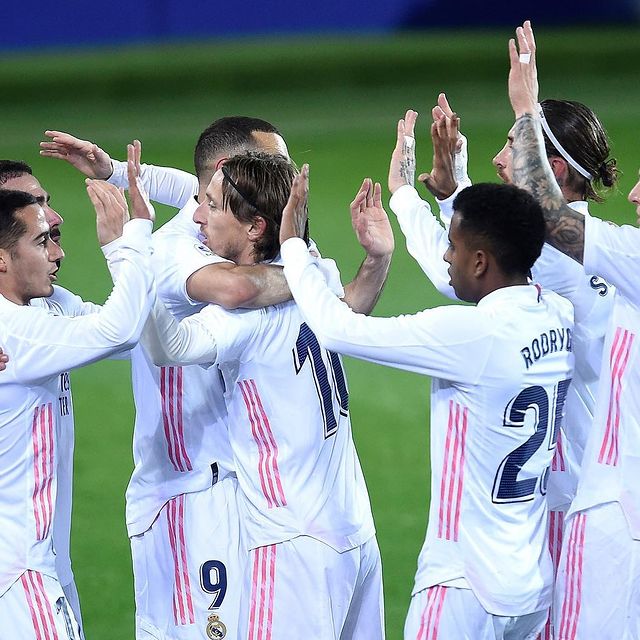 El Real Madrid celebra un gol en la presente temporada 20/21. |Foto: @realmadrid