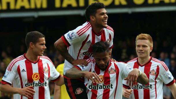 Celebrating at Watford. | Photo: Sunderland AFC