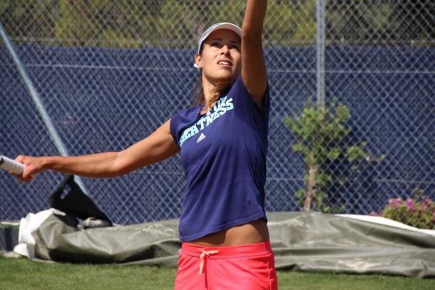Ana Ivanovic practices ahead her first match at the Mallorca Open (Photo: Mallorca Open official website)