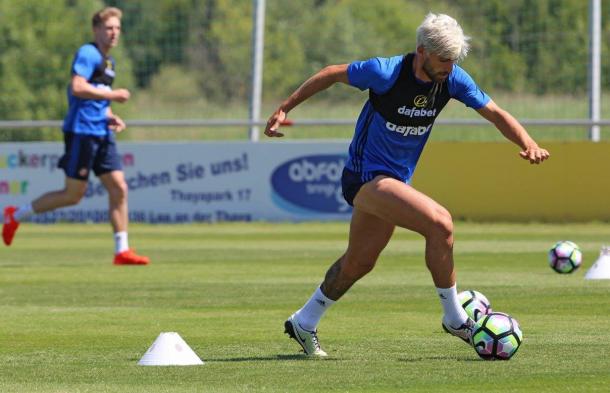 Fabio Borini working hard in pre-season training | photo: Sunderland AFC