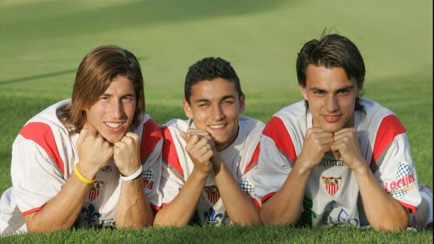 Sergio Ramos, Jesús Navas y David Prieto en su época en el Sevilla FC | Foto: ABC