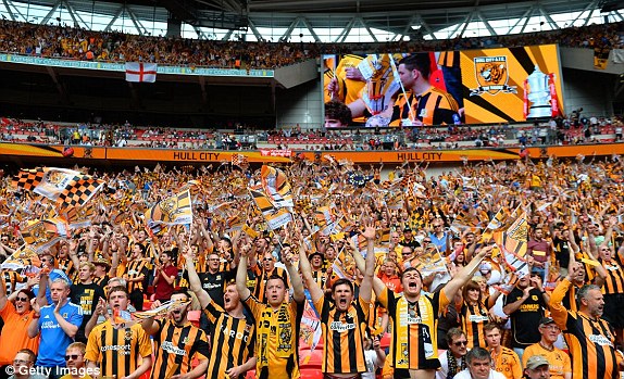 Aficionados de los tigers la pasada temporada en la final de Wembley. Foto: Getty Images via Daily Mail