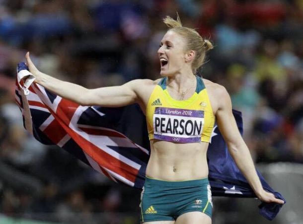 Pearson celebrates winning gold in London. | Source: BBC