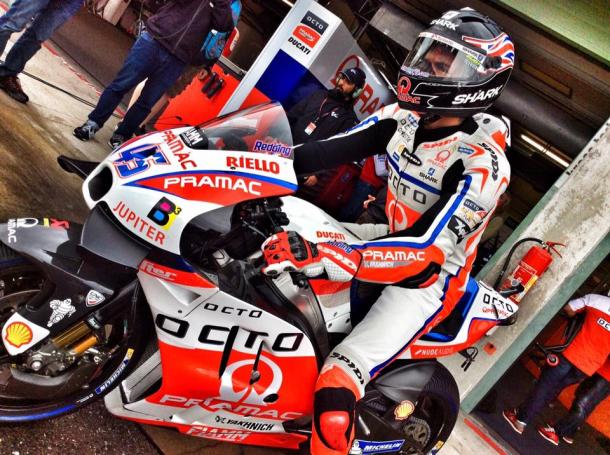 Redding heading out of the pits - www.facebook.com (Pramac Racing)