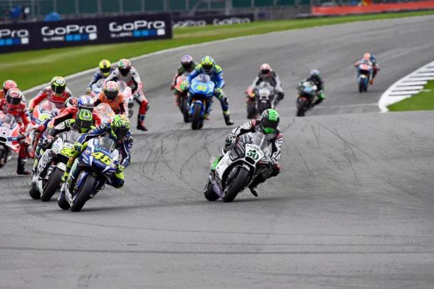 Impressive start to British GP saw Laverty up to 2nd ahead of Rossi before race red flagged on lap one - www.facebook.com (Eugene Laverty)