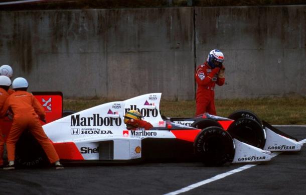 Incidente Senna-Prost, Japón 1989. Foto: F1