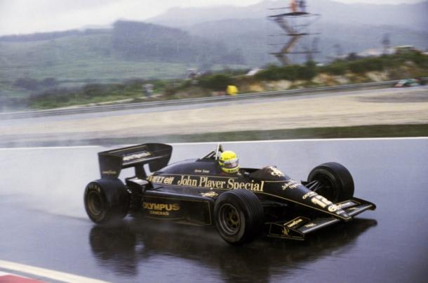 Senna con Lotus en su 1era victoria. Foto: F1