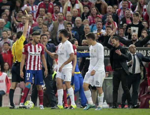 Sánchez Martínez en un Atlético - Real Madrid | Foto: Getty Images
