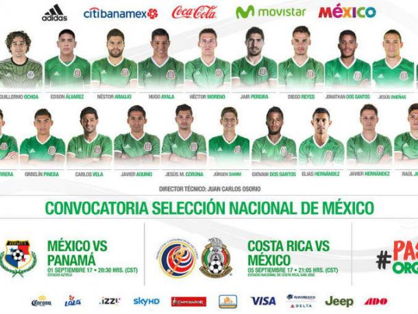 Convocatoria de México | Foto: Twitter