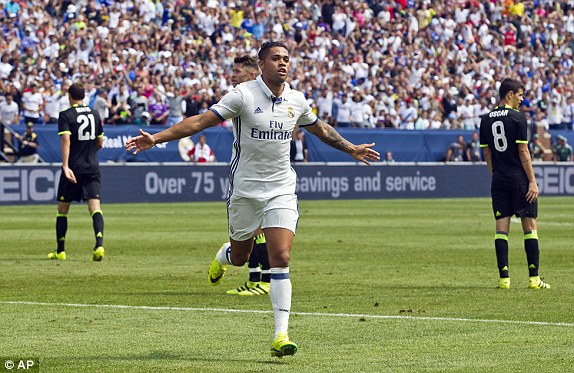 Above: Mariano Diaz Mejia celebrating his goal in Chelsea's 3-2 defeat to Real Madrid | Photo: AP