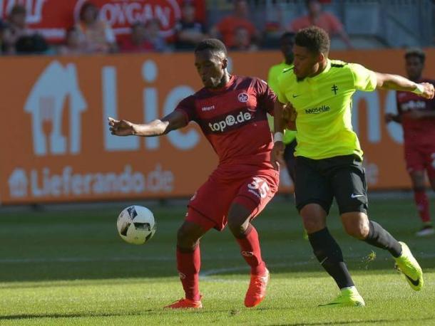 Osayamen Osawe in the game against Metz last Friday | Photo: Lamperheimer-Zeitung/Imago