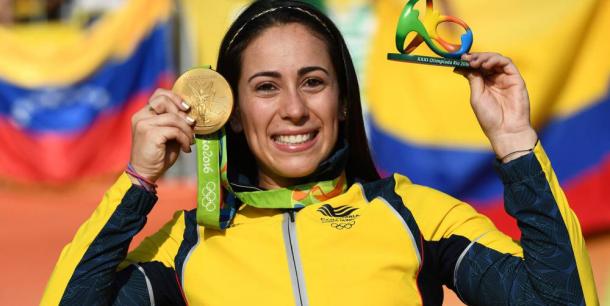 Maria PAjón con revalidó su oro olímpico | Fuente: Getty Images
