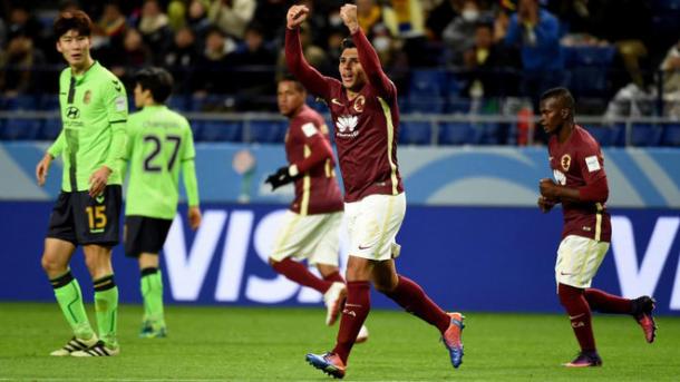 Romero festeja una de sus anotaciones frente al Jeonbuk | AFP