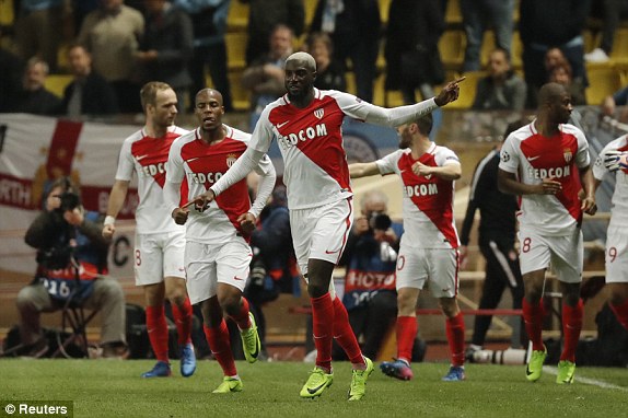 Bakayoko celebra su gol que clasificaba al Mónaco para cuartos. Foto: Reuters
