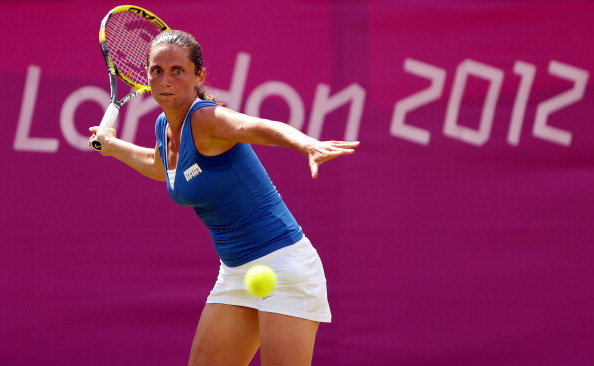 Roberta Vinci during the 2012 London tennis event. Photo: Getty Images/Clive Brunskill