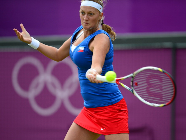 Kvitova at the 2012 London Olympics where she made the quarterfinals. Photo credit: Martin Bernetti/Getty Images.
