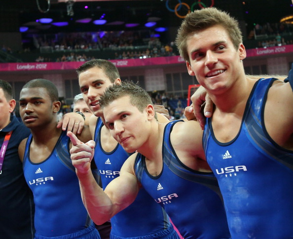 Sam Mikulak, Jonathan Horton, Jake Dalton, and John Orozco at the London 2012 Olympic Games/Getty Images