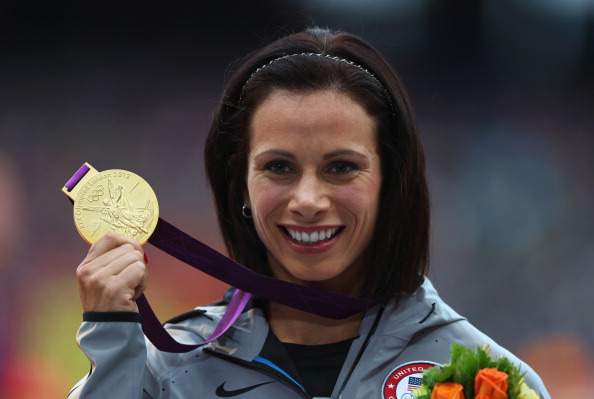 Jennifer Shur posing with the gold medal she won in London. Photo:Getty/Paul Gilham