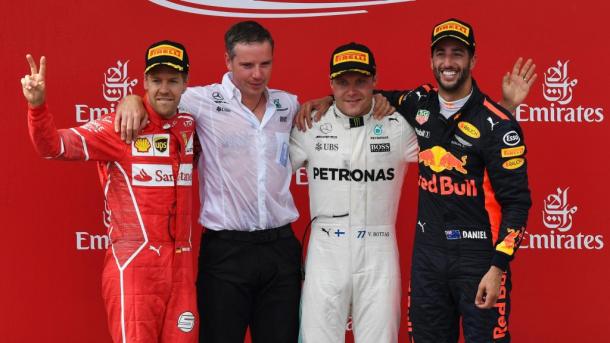 El podio. Foto: Fórmula 1