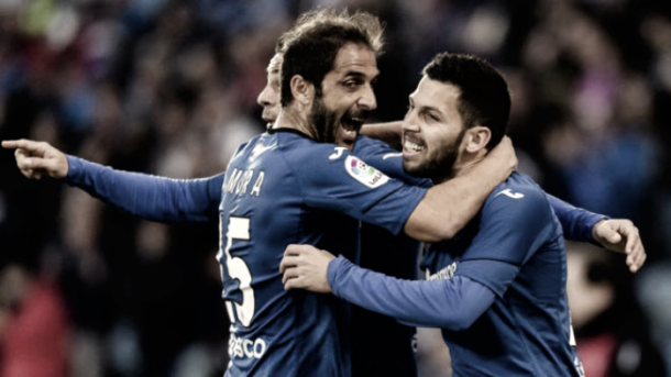 Sergio Mora celebrando un gol | Fotografía: Getafe CF