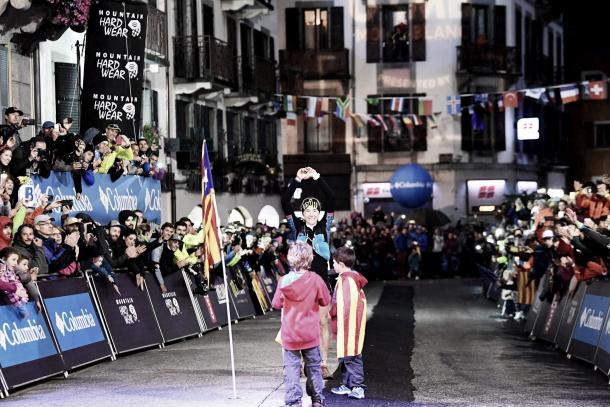 Nuria Picas llegando a meta / Foto: AFP