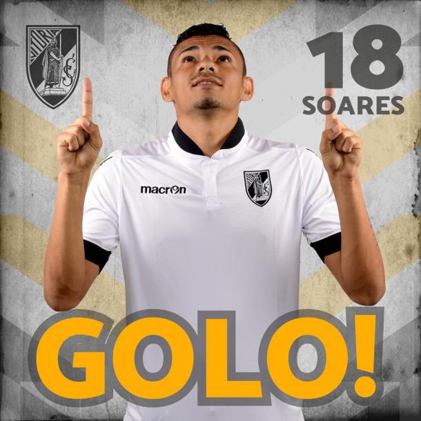 Soares hizo el 0-1 en la primera mitad del partido | Vitória SC