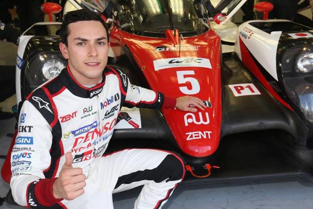 Pipo Derani testou com o Toyota TS050 #5. (Foto: Toyota)