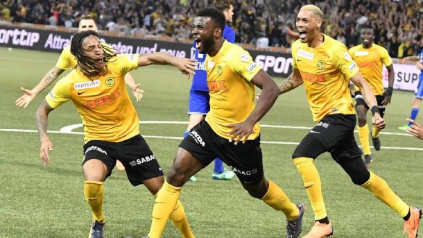 Los jugadores del Berner Sport Club Young Boys celebran un gol | EFE